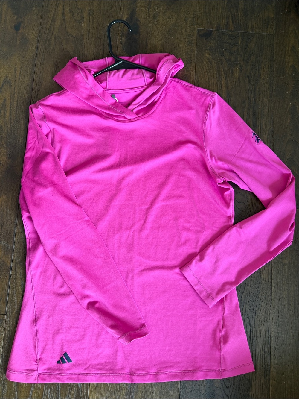 adidas Women’s Hot Pink Long-Sleeve Hooded Top